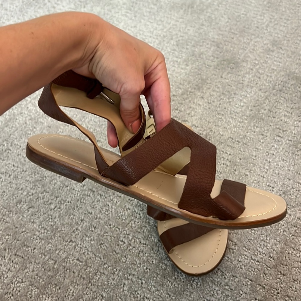 Marc Fisher Brown Strappy Sandals